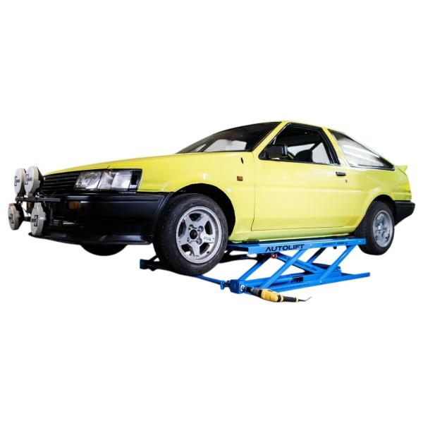 Mobile Hebebühne Scherenhebebühne Reifendienst mechanisch JH6 blau JH-TWIN-062-DRILL-5015-V01